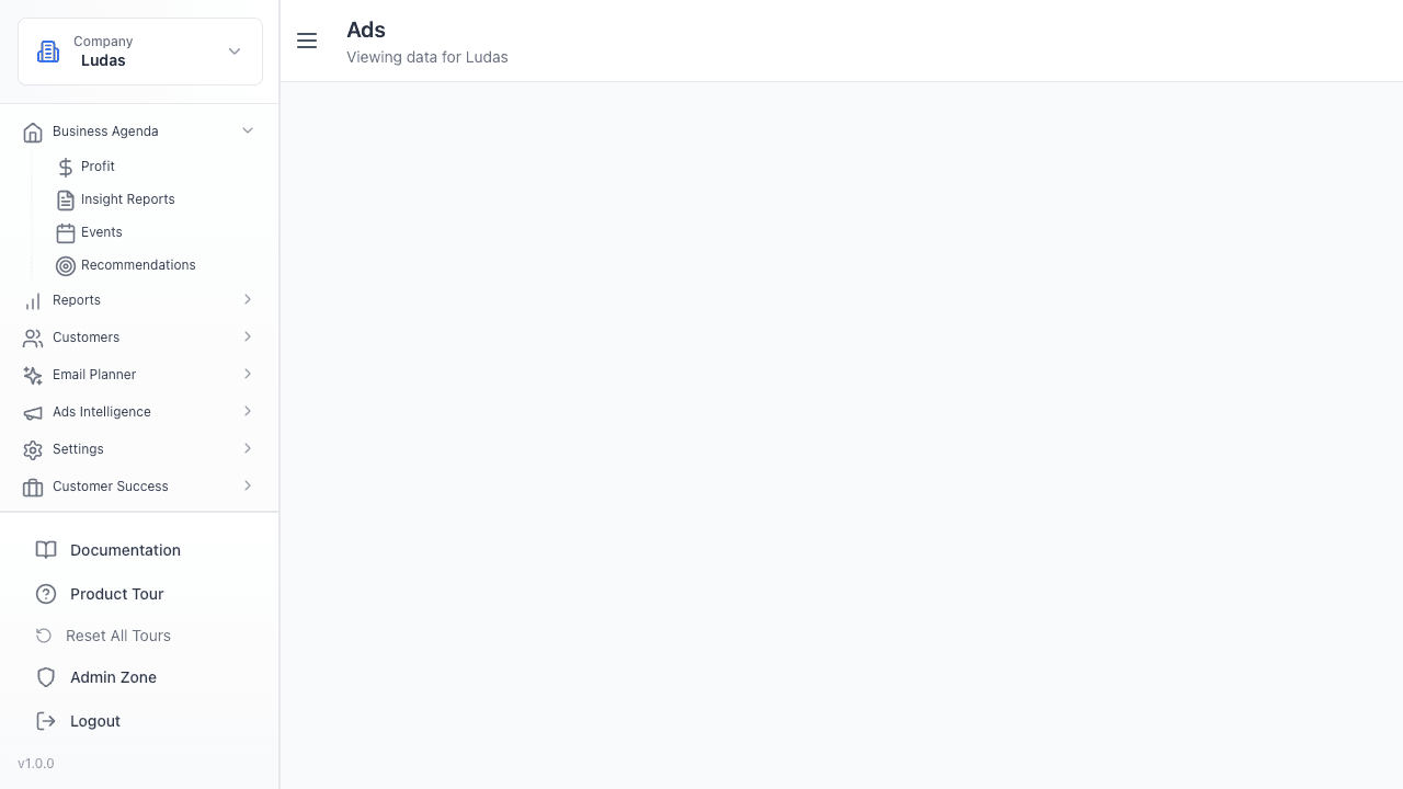 Finsi Ads Autopilot showing AI-managed ad campaigns and performance