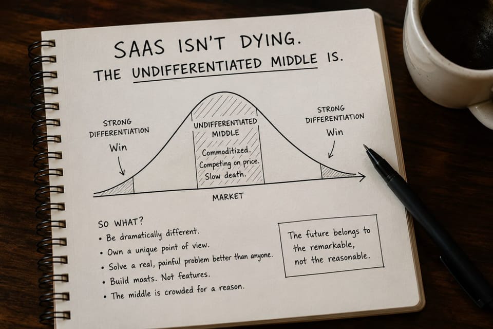 SaaS Isn't Dying. The Undifferentiated Middle Is.